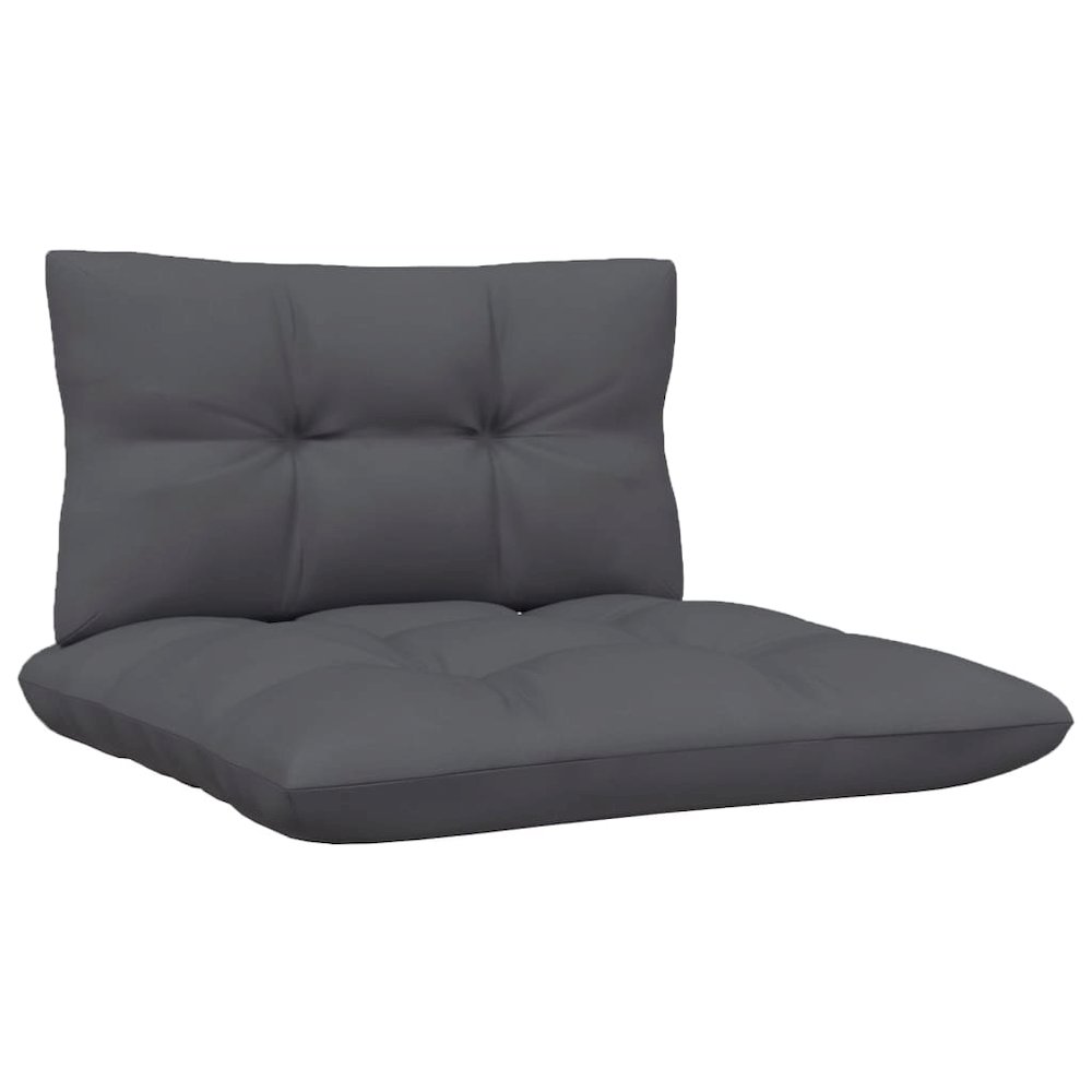 Garden Middle Sofa Grey Solid pine wood, fabric (100% polyester). Picture 5