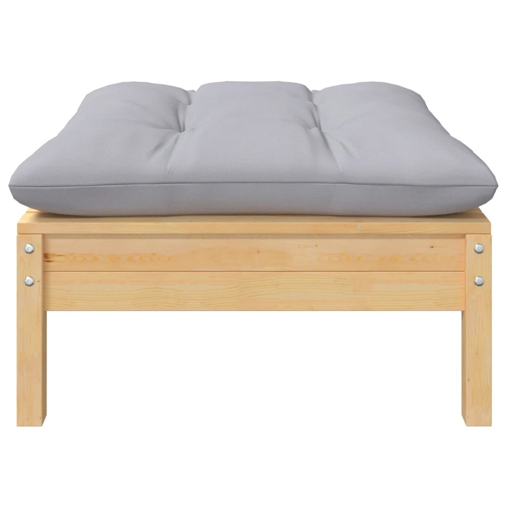 2-seater Garden Sofa Set of 2 Grey. Picture 4