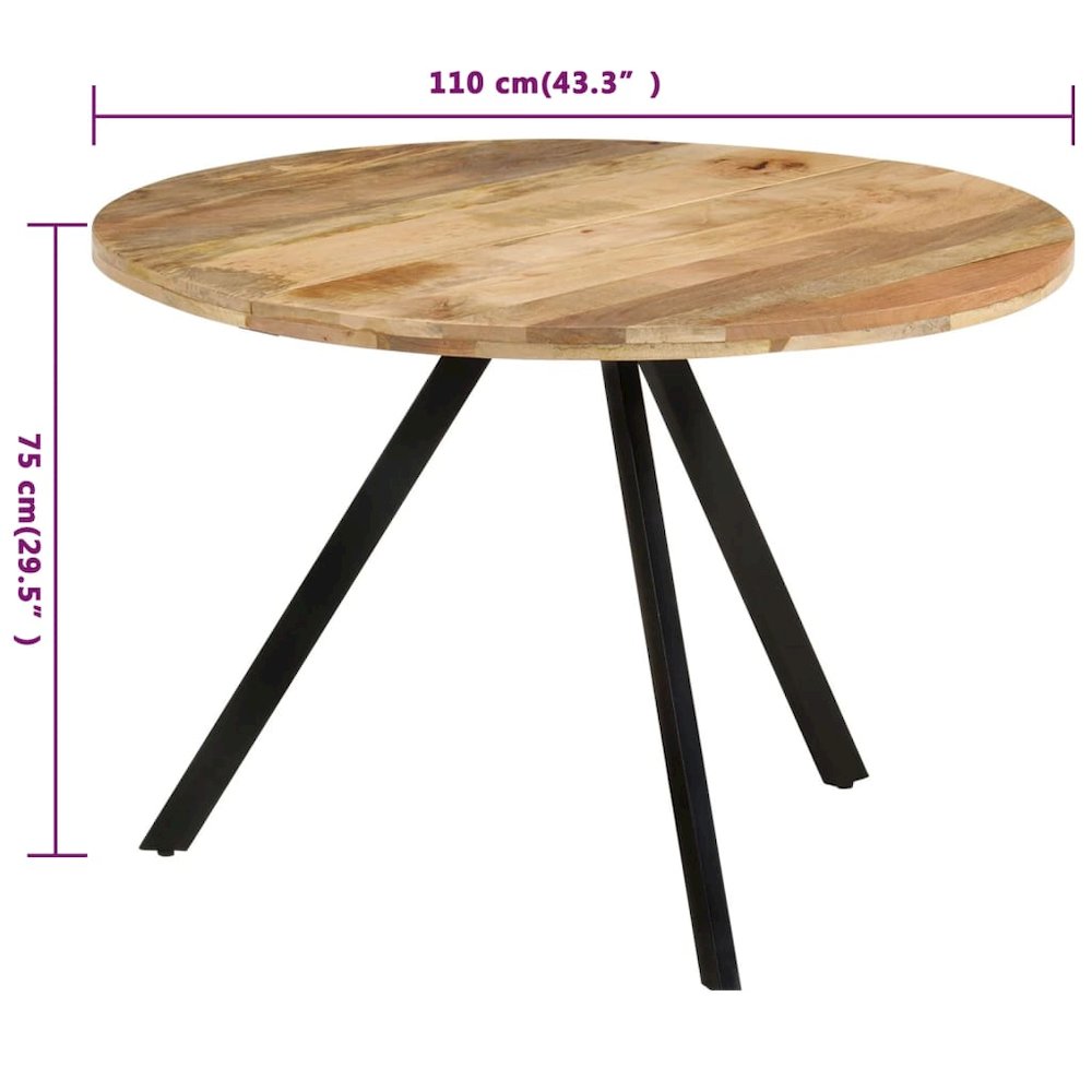 Wooden Dining Table Brown and Black. Picture 7