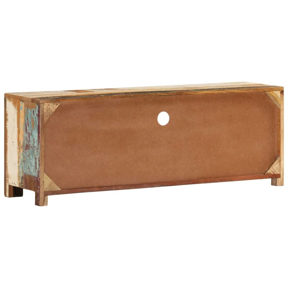 vidaXL TV Cabinet 43.3"x11.8"x15.7" Solid Reclaimed Wood. Picture 4