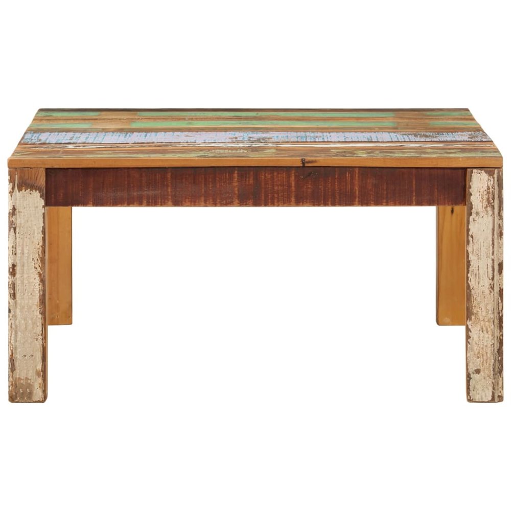 Coffee Table Multicolour Solid reclaimed wood 31.5x31.5x15.7 in. Picture 2