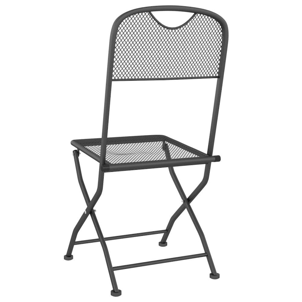 Folding Garden Chair Set of 4 Anthracite. Picture 6