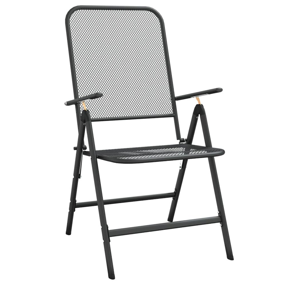 Folding Garden Chair Set of 2 Anthracite. Picture 3