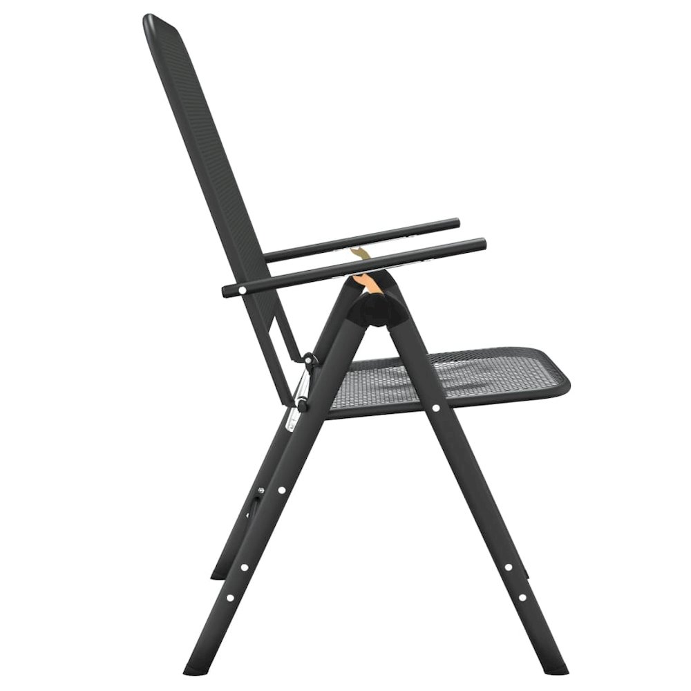 Folding Garden Chair Set of 2 Anthracite. Picture 5
