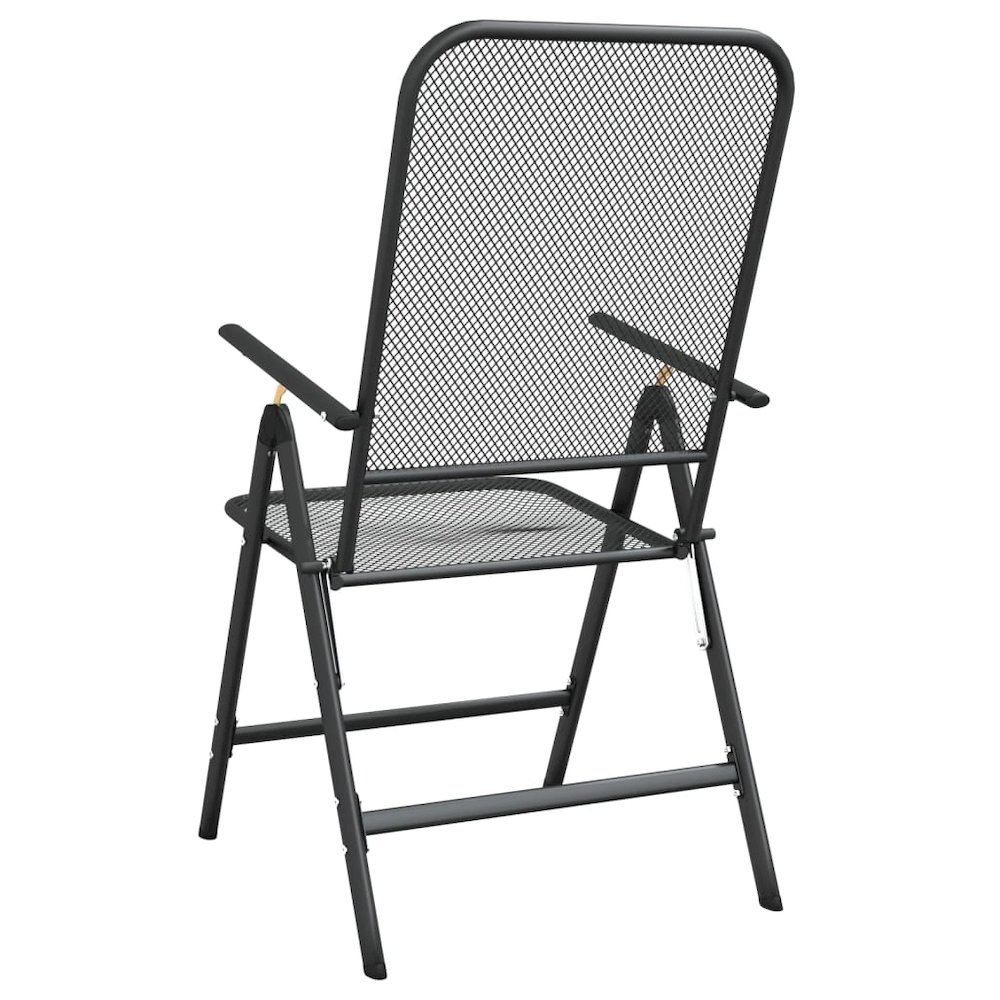 Folding Garden Chair Set of 4 Anthracite. Picture 6