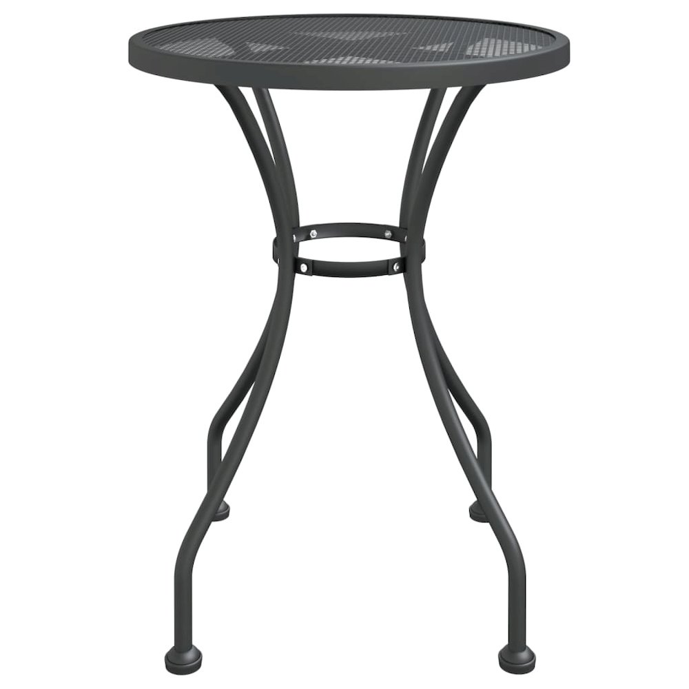 Garden Table Anthracite Expanded Metal Mesh Compact Durable. Picture 3