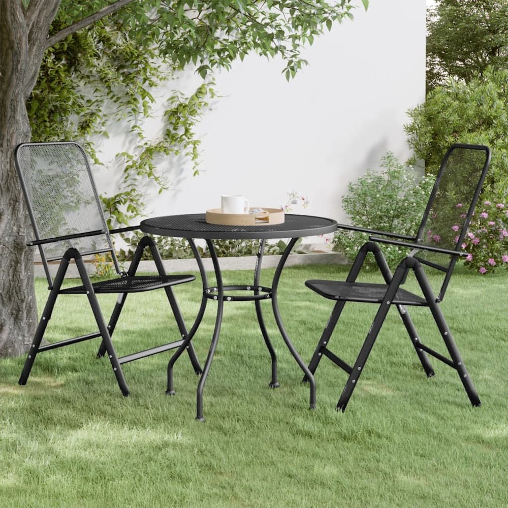 Garden Table Anthracite Expanded Metal Mesh Medium Durable. Picture 1