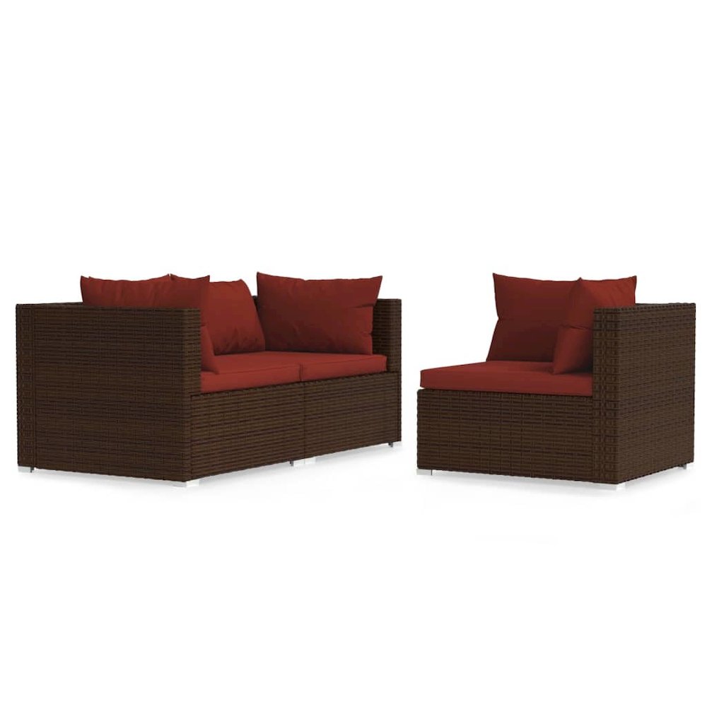 Garden Lounge Set Brown, Cinnamon Red. Picture 2