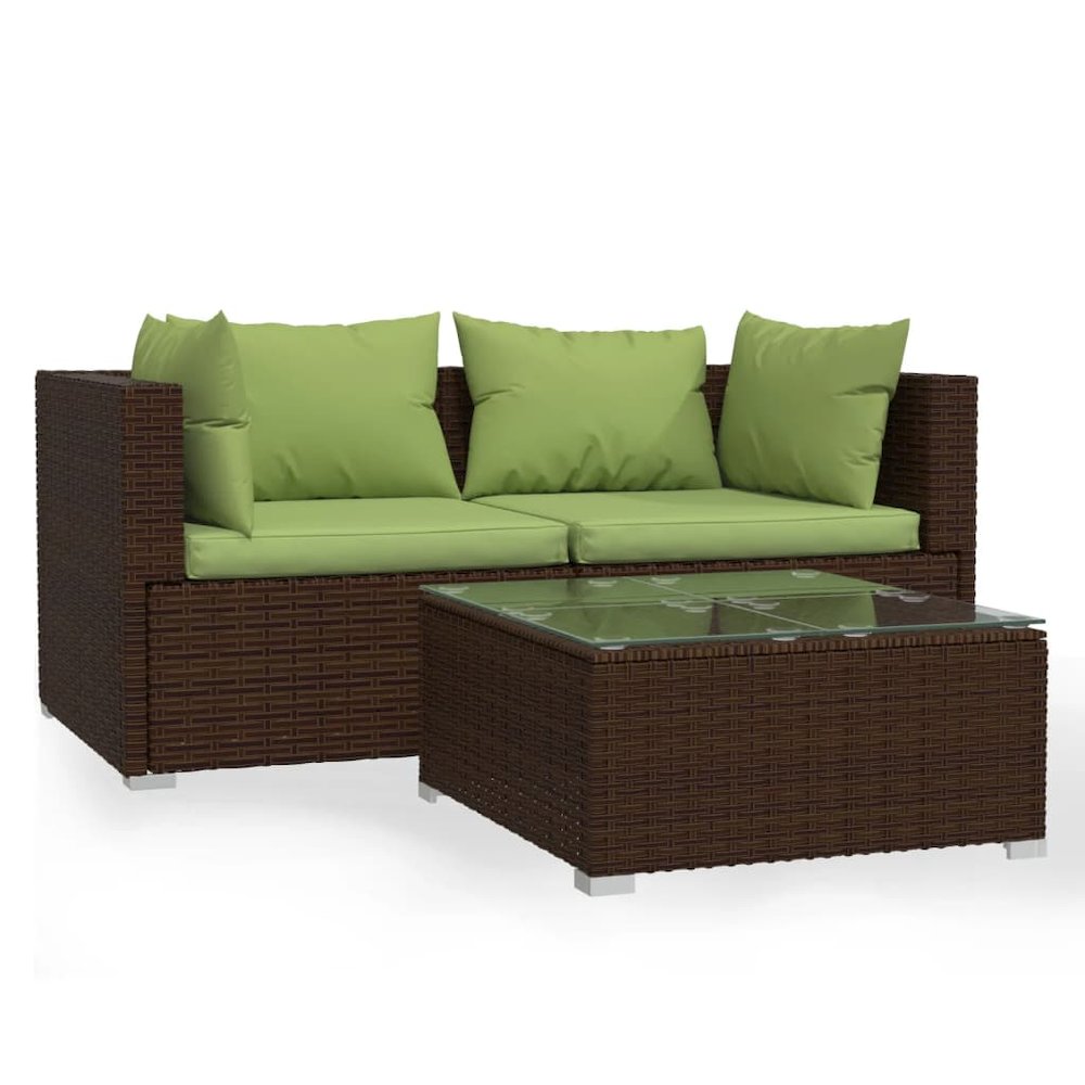 Garden Lounge Set Brown. Picture 2