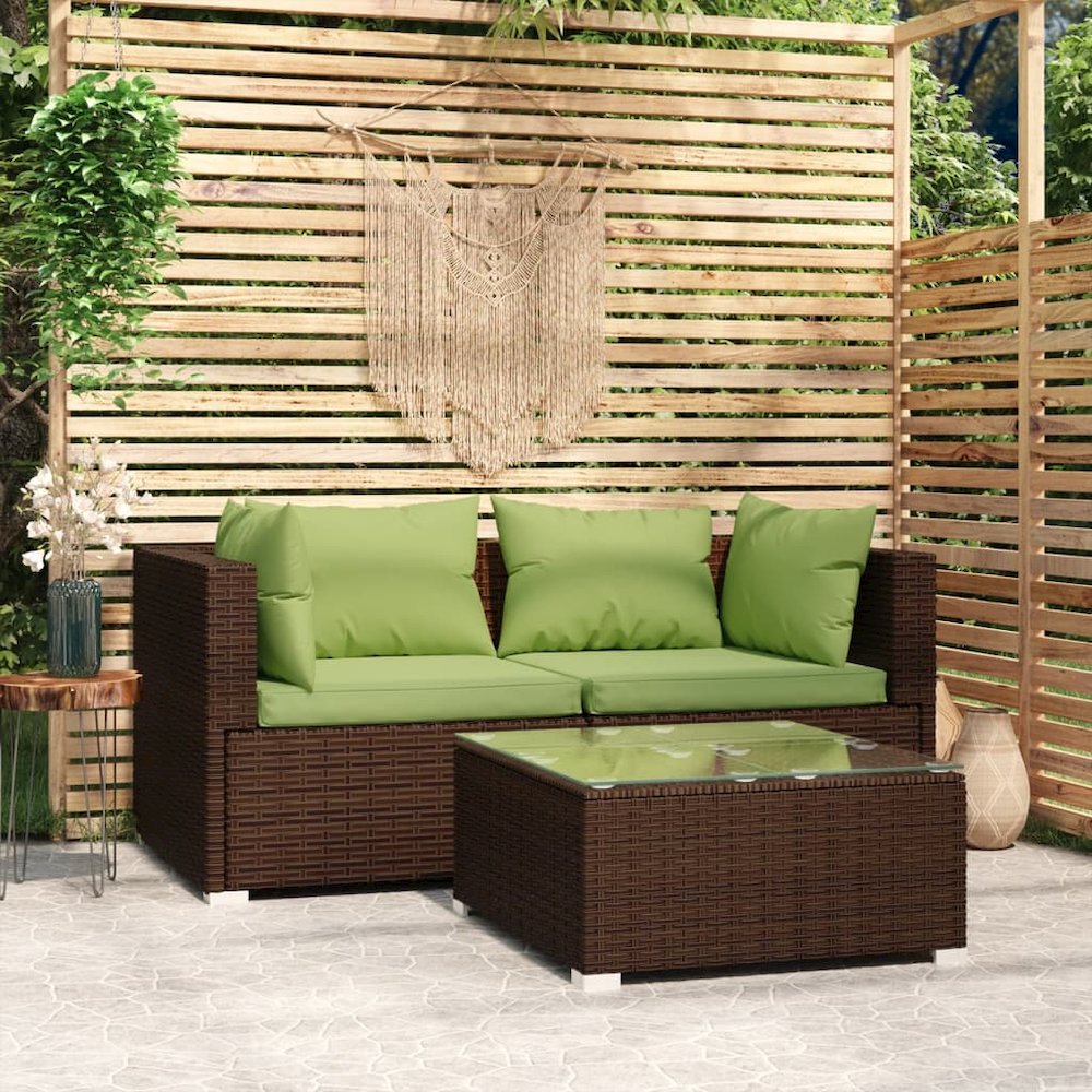 Garden Lounge Set Brown. Picture 1
