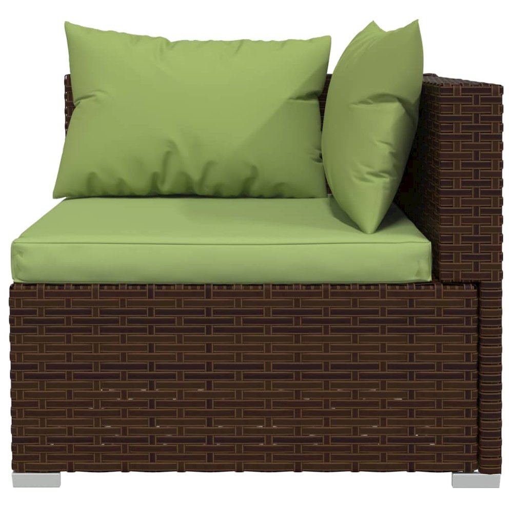 3-seater Sofa Brown, Green. Picture 6