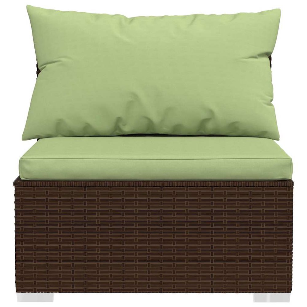 Garden Lounge Set Brown, Green. Picture 5