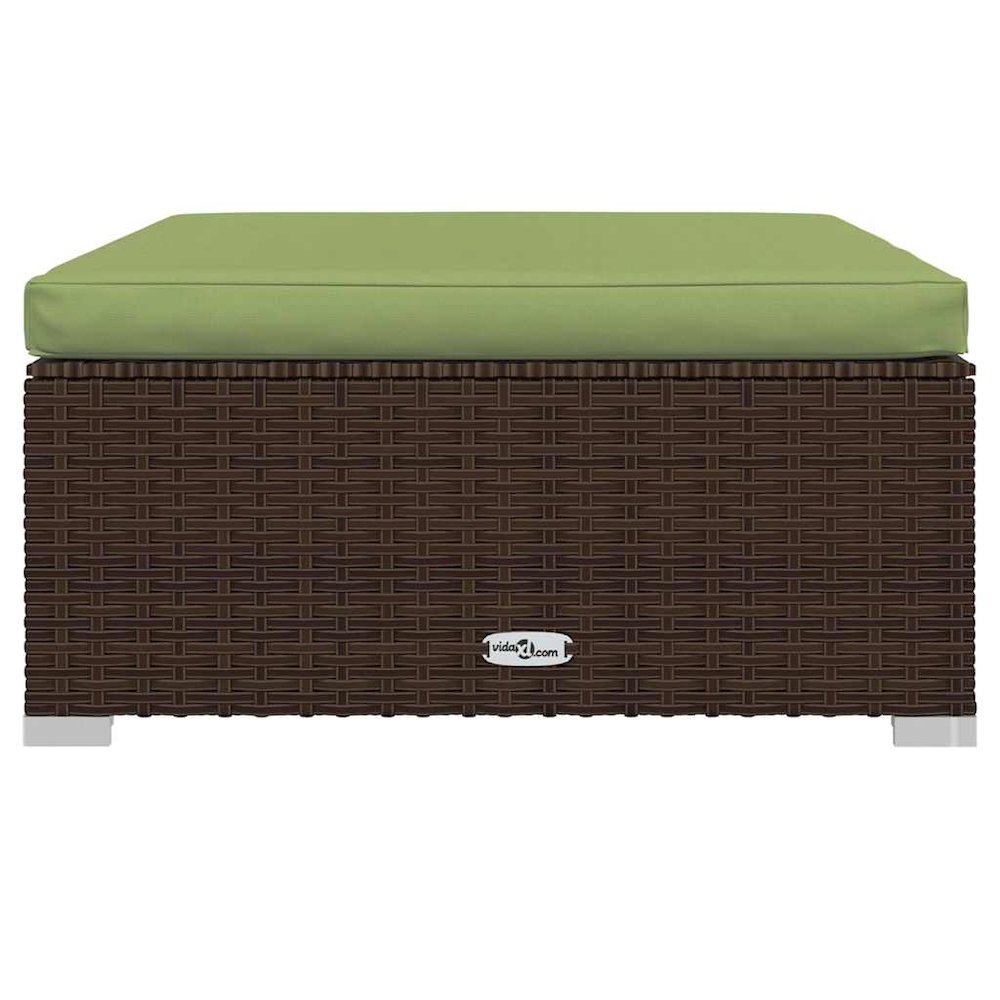 Garden Lounge Set Brown, Green. Picture 9