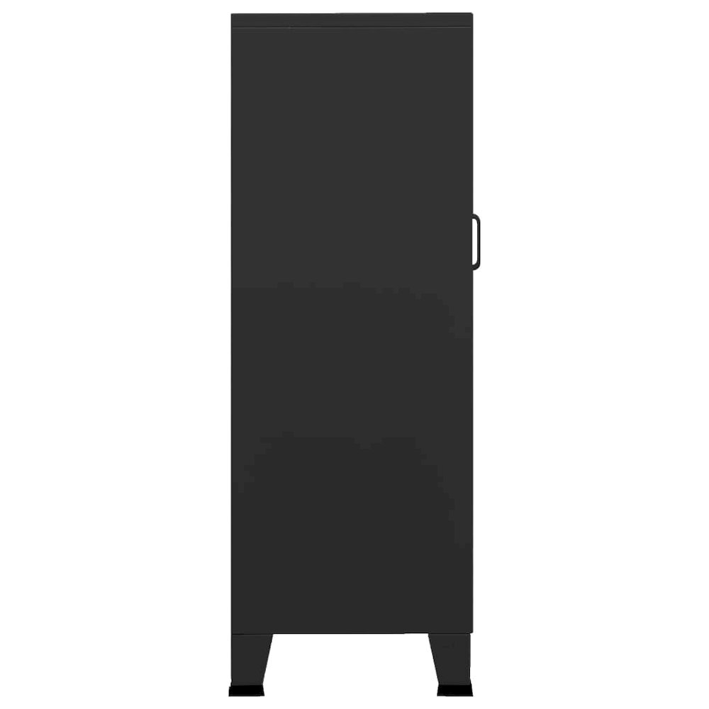 Storage Chest Black Metal 27.6 x 15.7 x 45.3 in Industrial. Picture 4