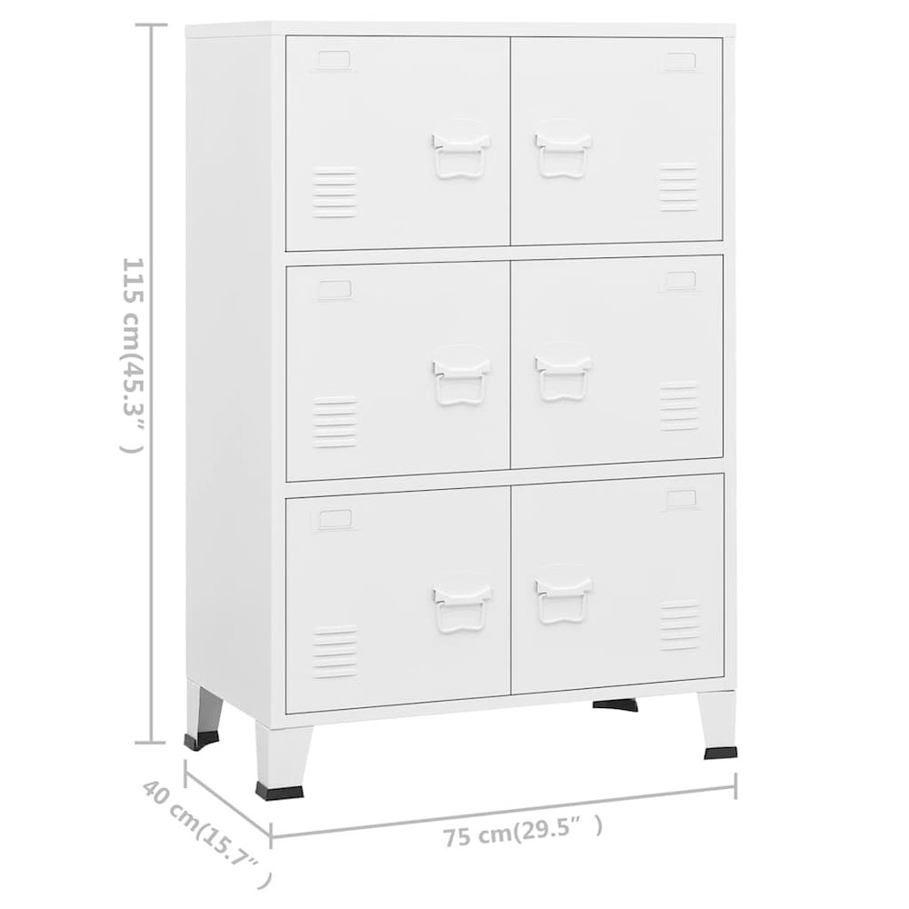 Storage Chest White Metal Medium Storage Chest Rectangular. Picture 11