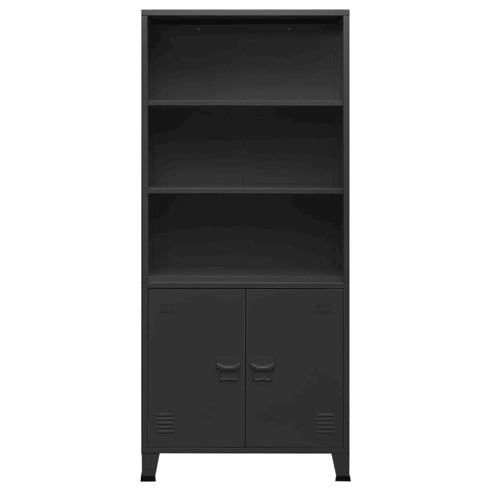 Bookshelf Anthracite Steel 31.5 x 12.6 x 70.9 in. Picture 2