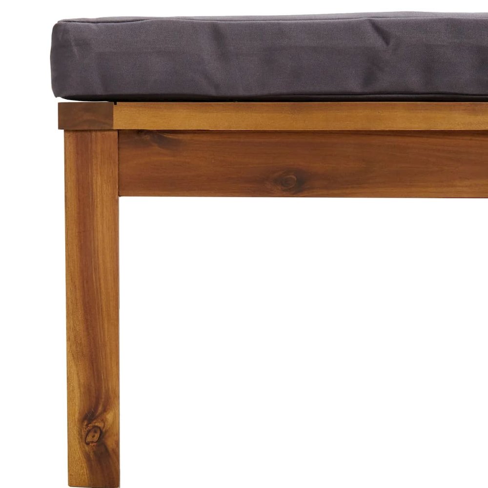 Wooden Lounge Set Dark Grey, Natural Wood. Picture 7
