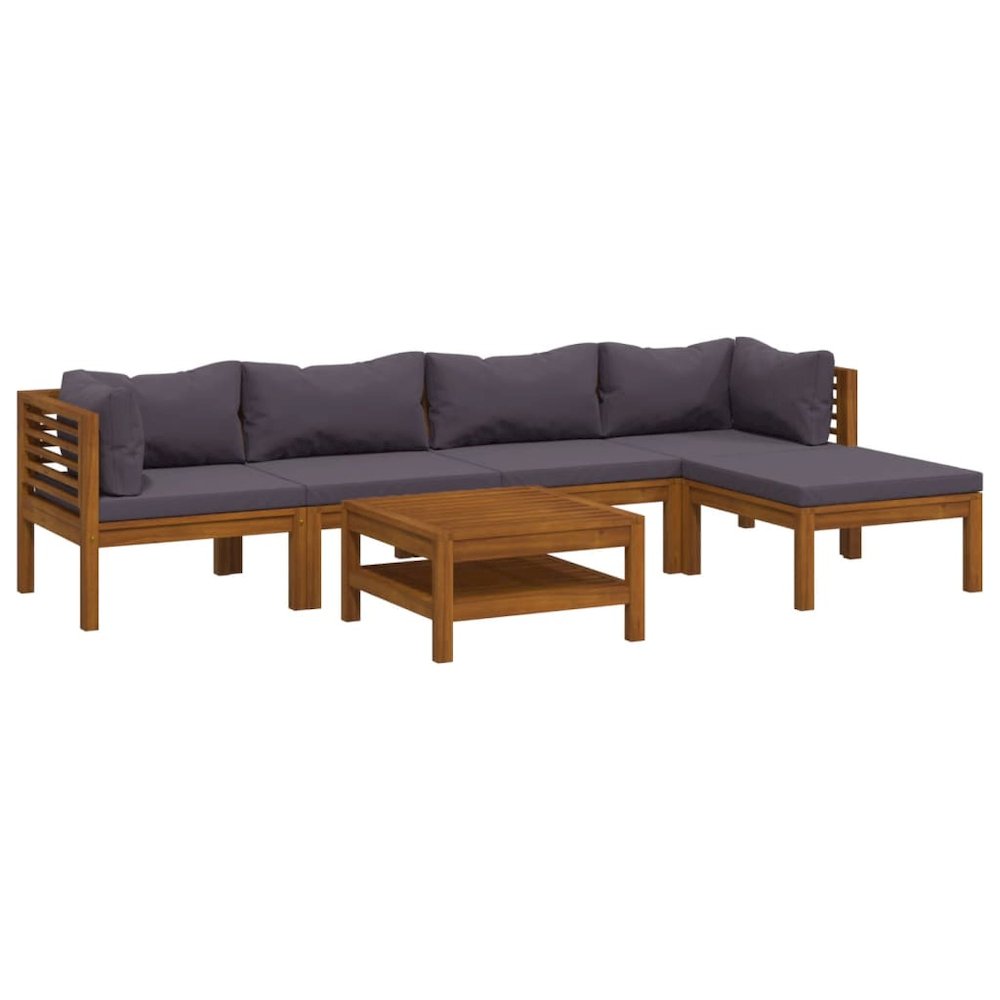 Wooden Lounge Set Dark grey. Picture 2