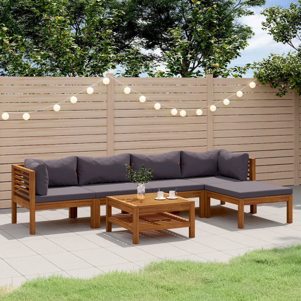 Wooden Lounge Set Dark grey. Picture 1
