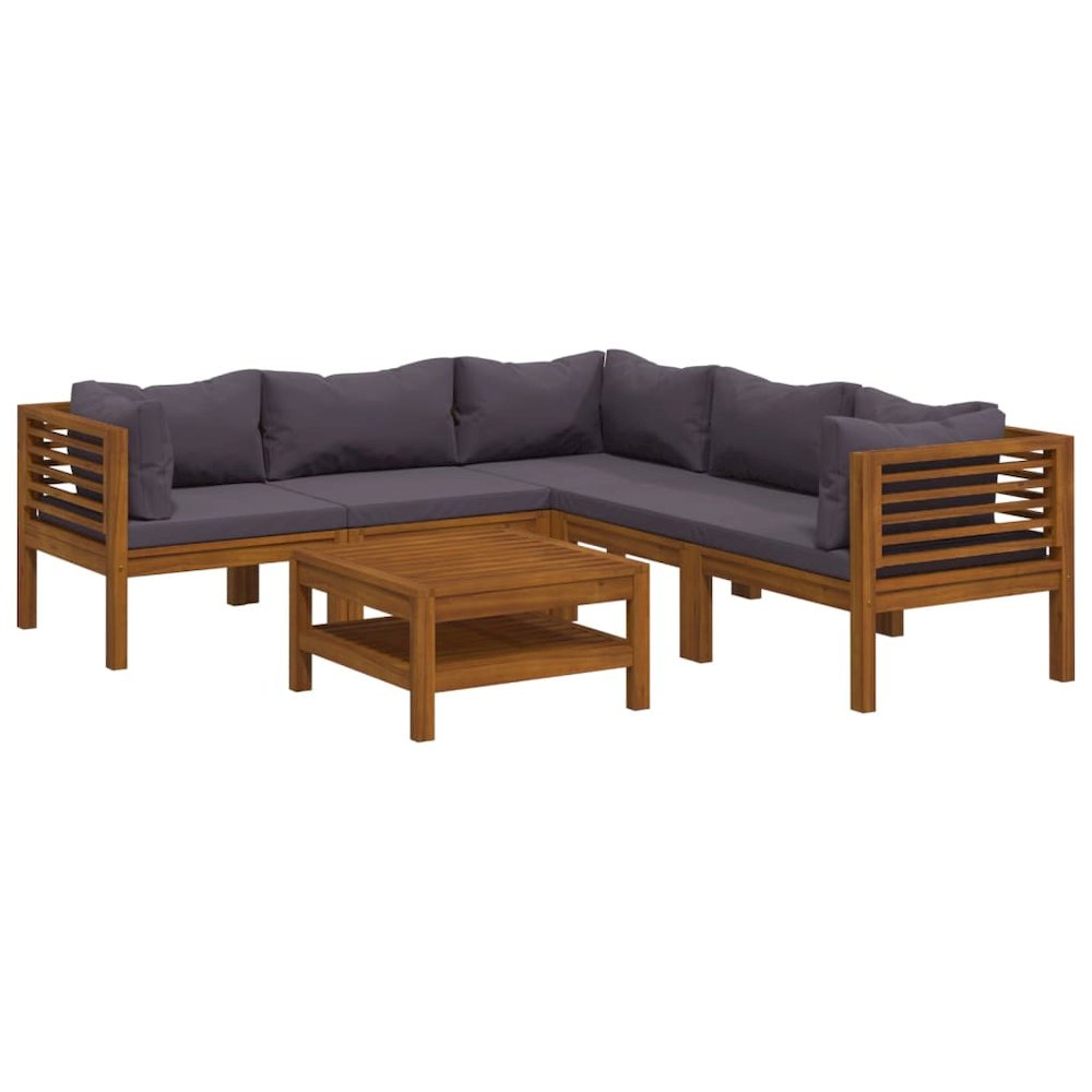 Wooden Lounge Set Dark grey. Picture 2