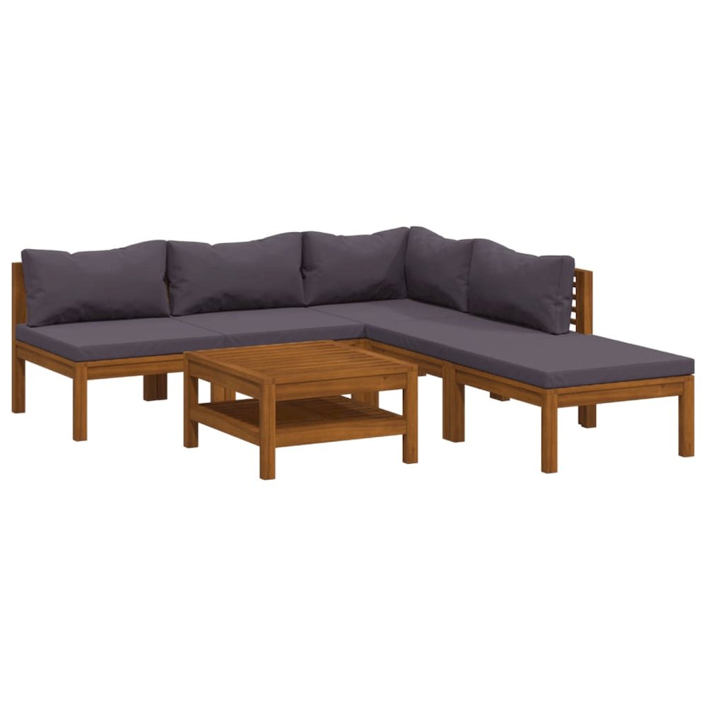 Wooden Lounge Set Dark grey. Picture 2