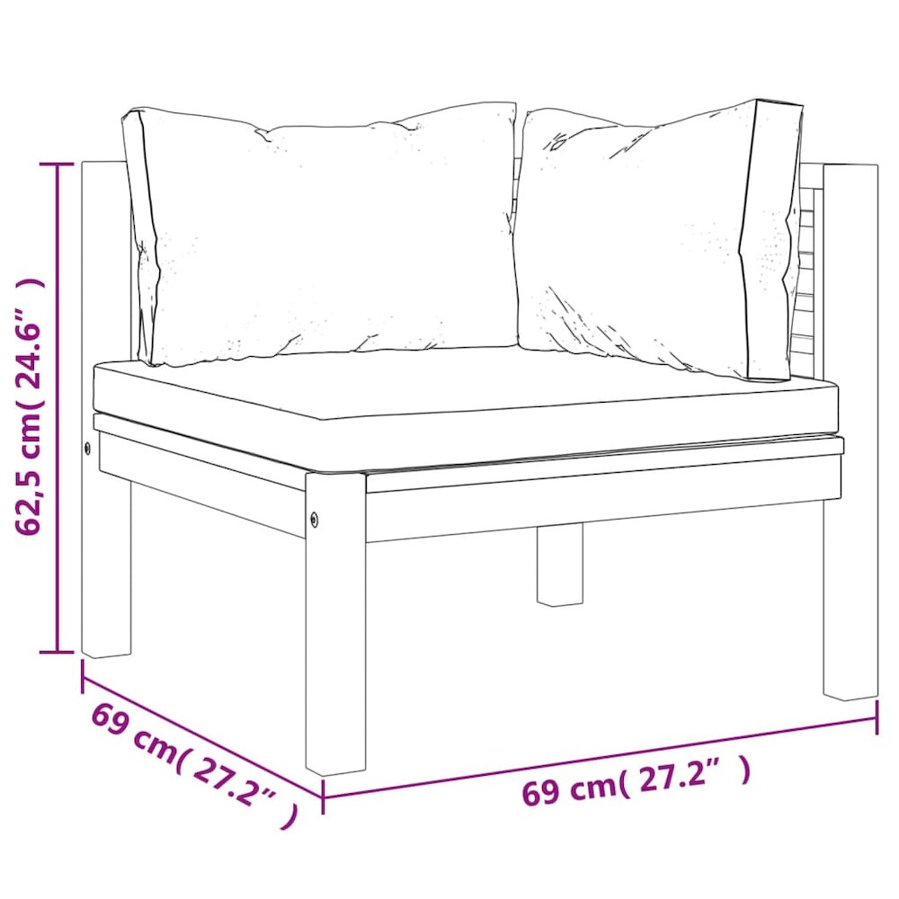 Wooden Lounge Set Dark grey. Picture 10