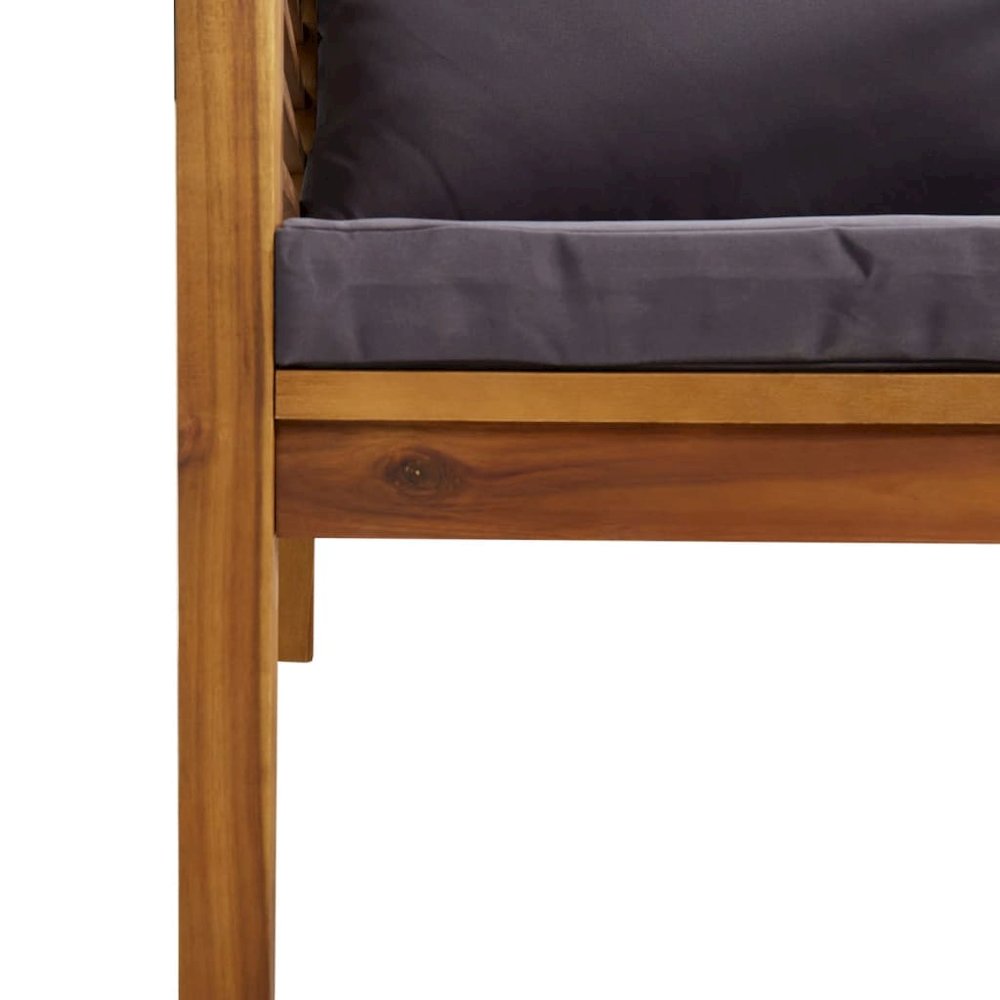 Wooden Lounge Set Dark gray cushion. Picture 9