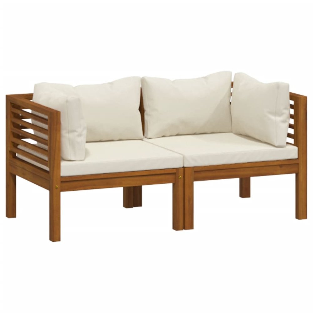 Garden Lounge Set Cream, Brown. Picture 2