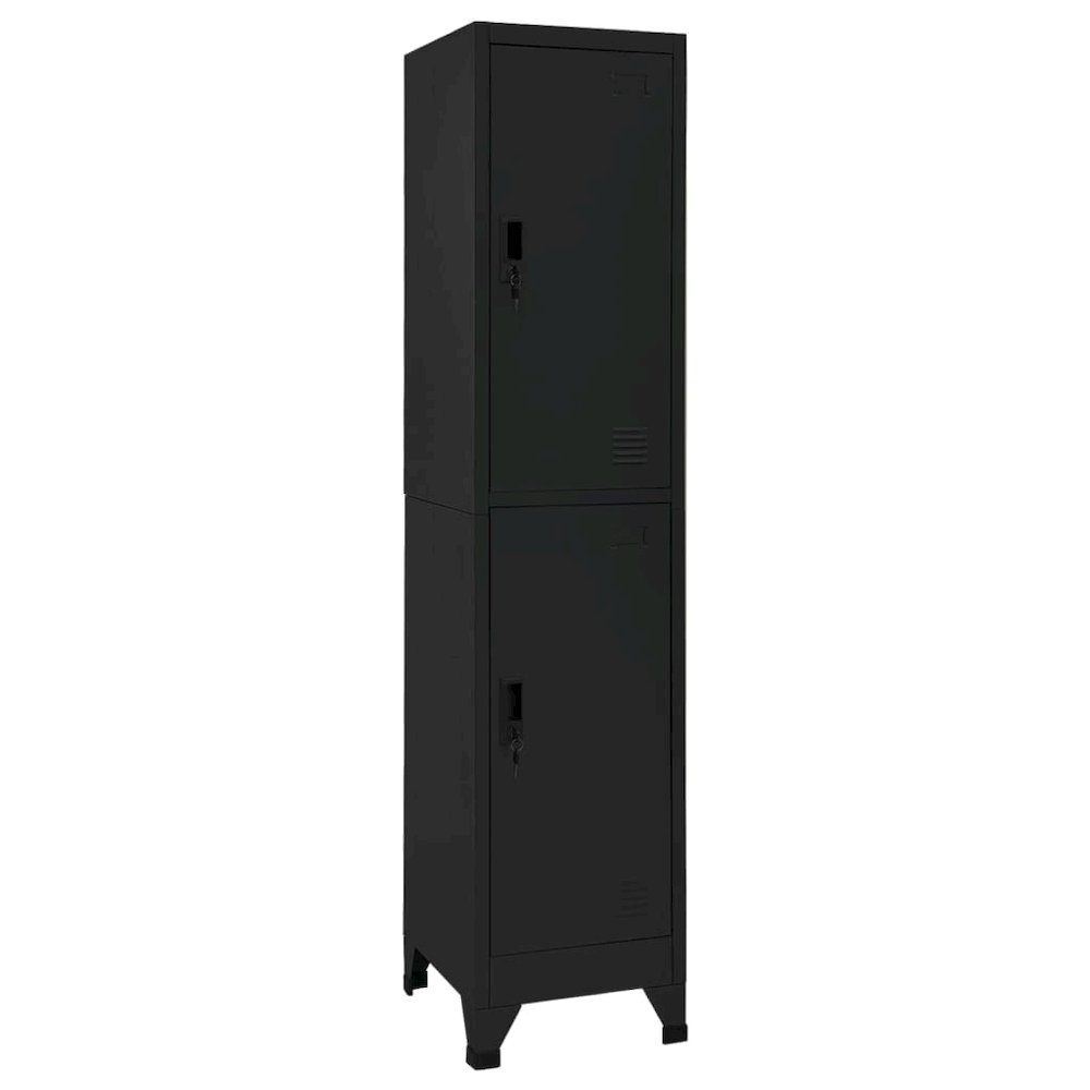 Locker Cabinet Black Steel 70.9 in tall Locker Cabinet. Picture 1