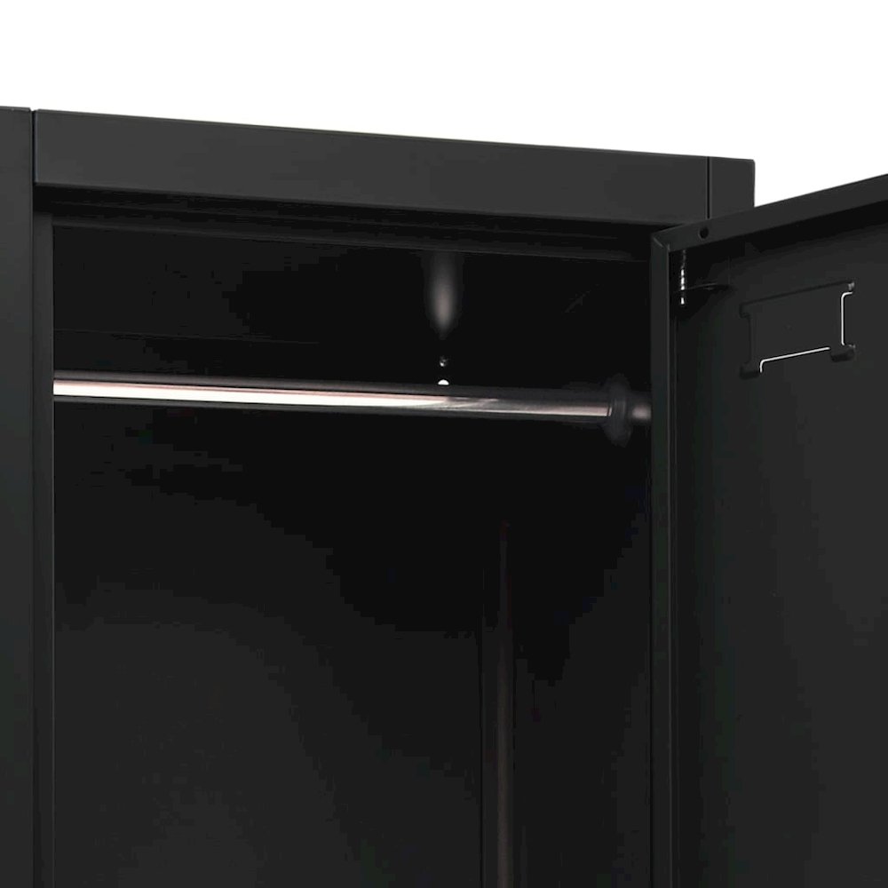 Locker Cabinet Black Steel 70.9 in tall Locker Cabinet. Picture 6