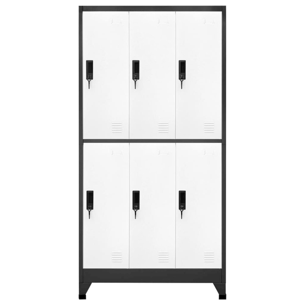 Locker Cabinet Anthracite Steel 35.4x17.7x70.9 in Locker Cabinet. Picture 2