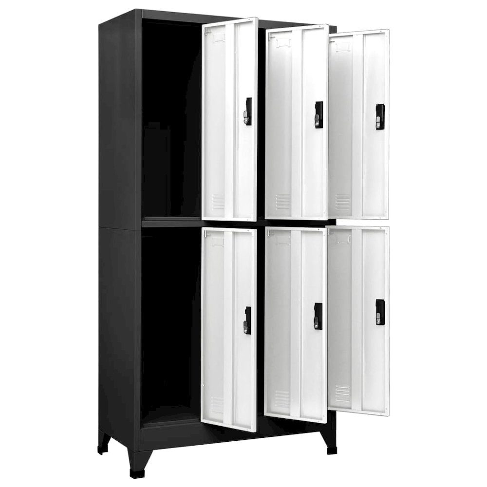 Locker Cabinet Anthracite Steel 35.4x17.7x70.9 in Locker Cabinet. Picture 5
