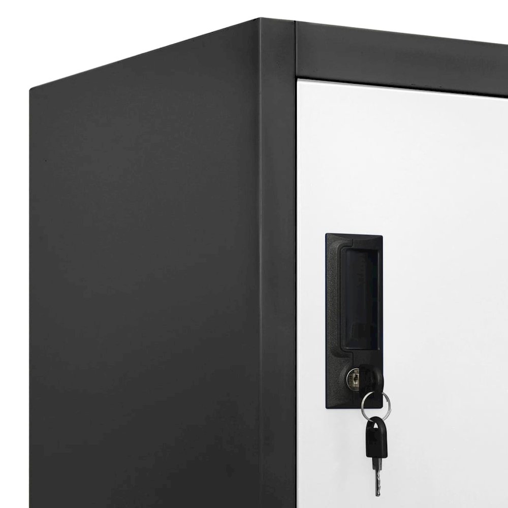 Locker Cabinet Anthracite Steel 35.4x17.7x70.9 in Locker Cabinet. Picture 7