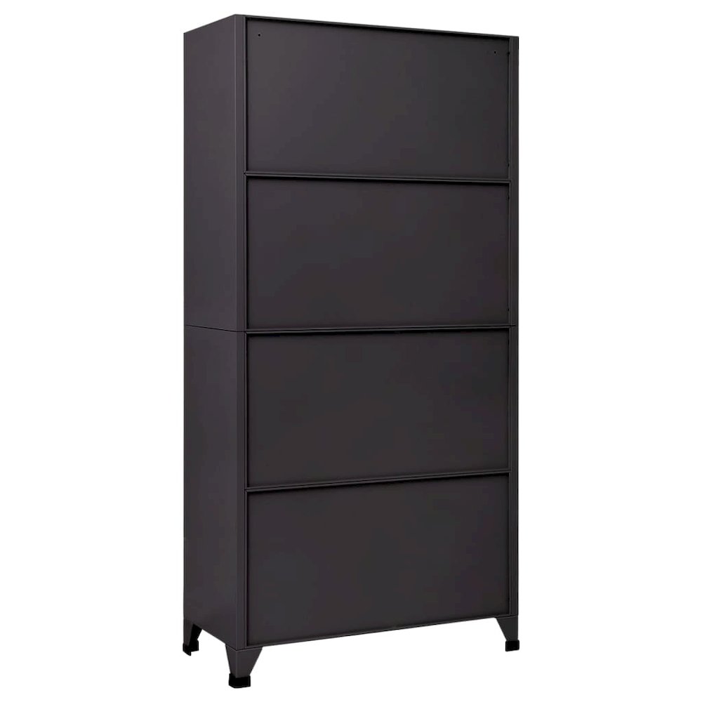 Locker Cabinet Anthracite and Red Steel Standard Locker Cabinet. Picture 4