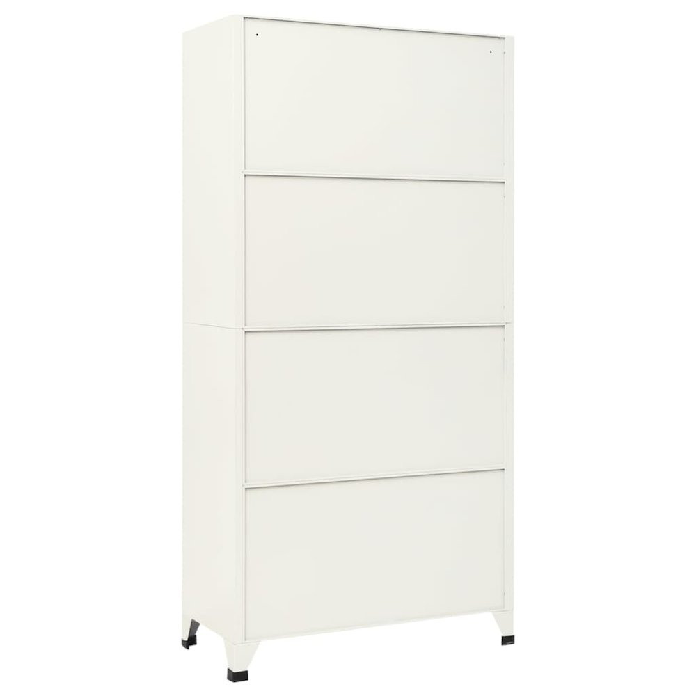 Locker Cabinet Grey and Blue Steel Medium Locker Cabinet. Picture 4