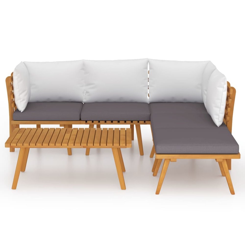 Garden Lounge Set Dark grey and white. Picture 3