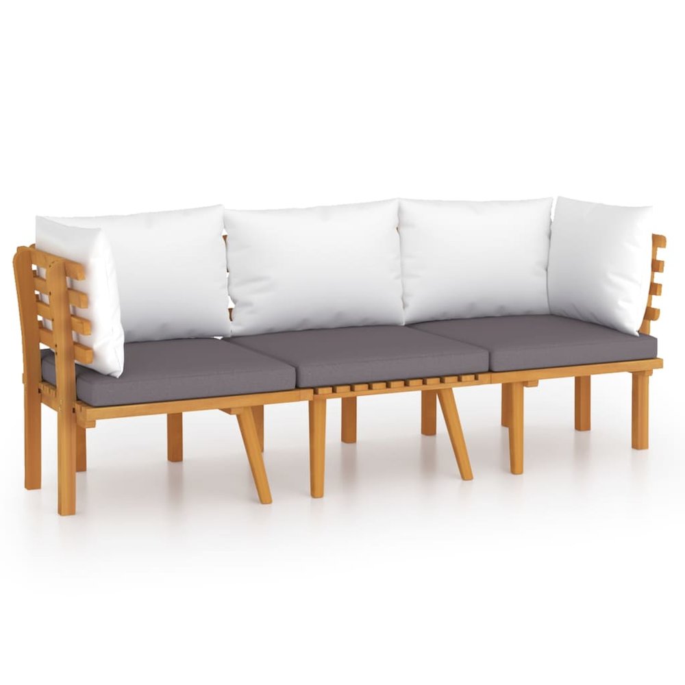 Garden Lounge Set Dark grey, white. Picture 2