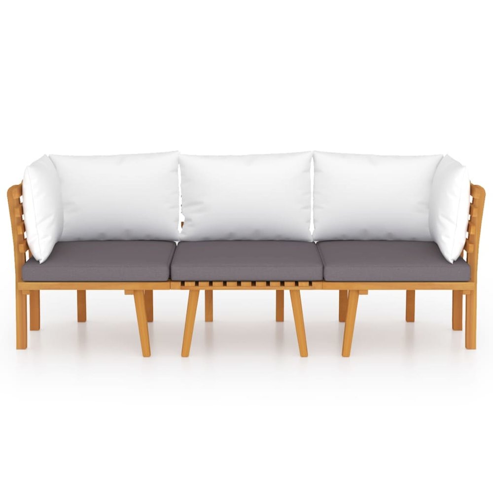 Garden Lounge Set Dark grey, white. Picture 3