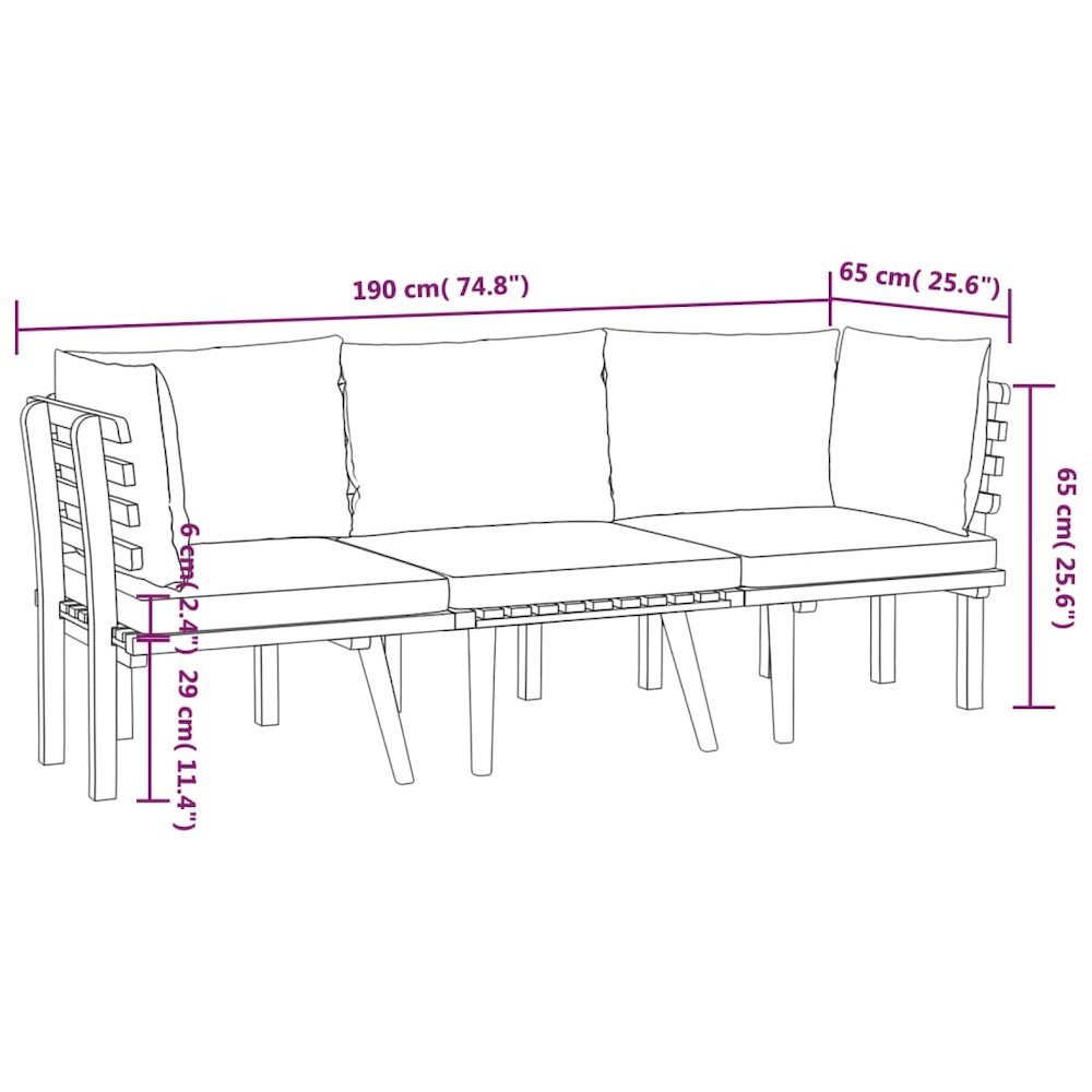 Garden Lounge Set Dark grey, white. Picture 8