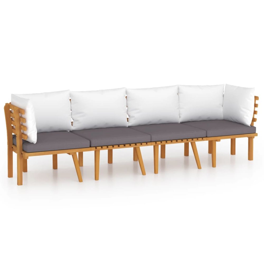 Garden Lounge Set Dark grey, white. Picture 2
