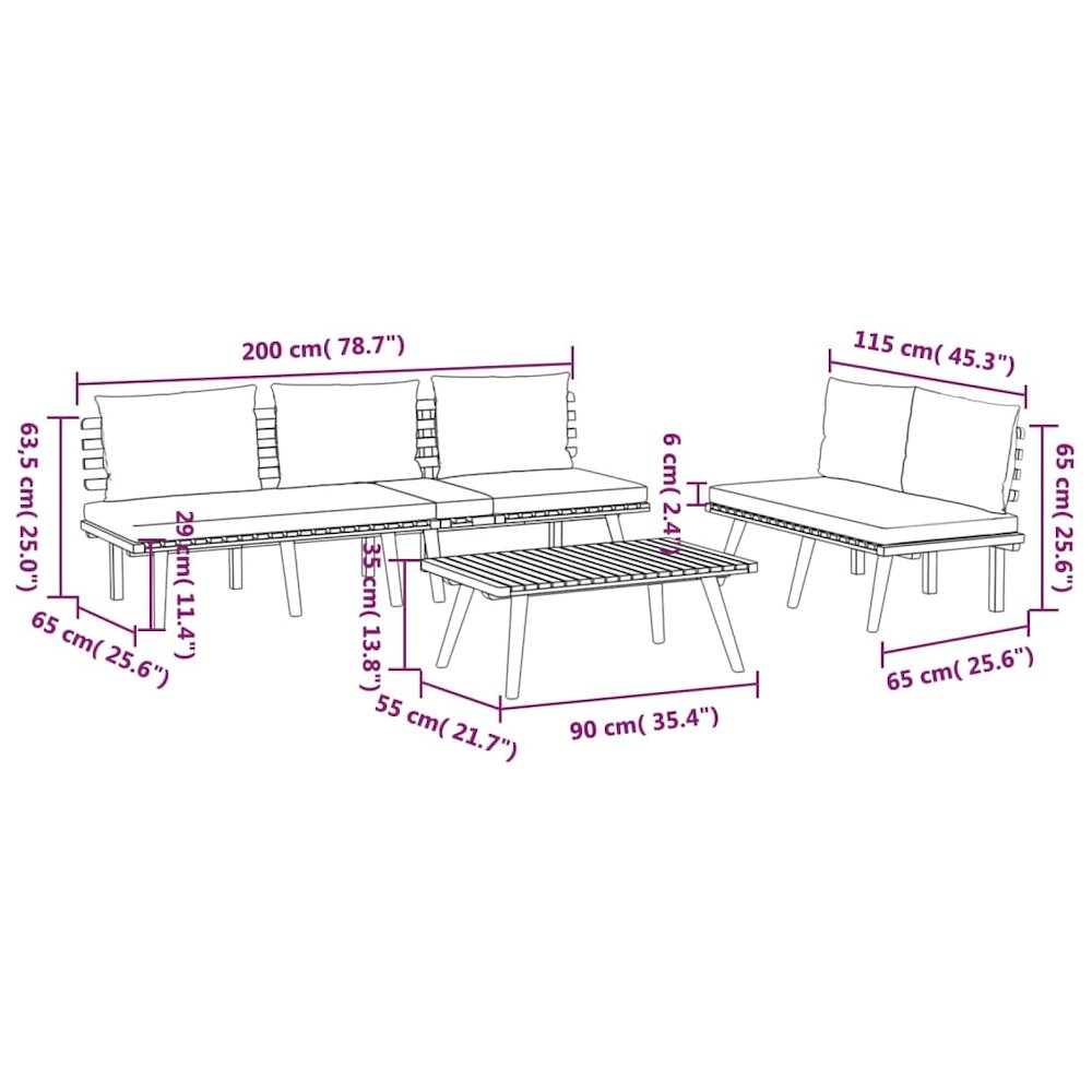 Garden Lounge Set Dark grey, White. Picture 10