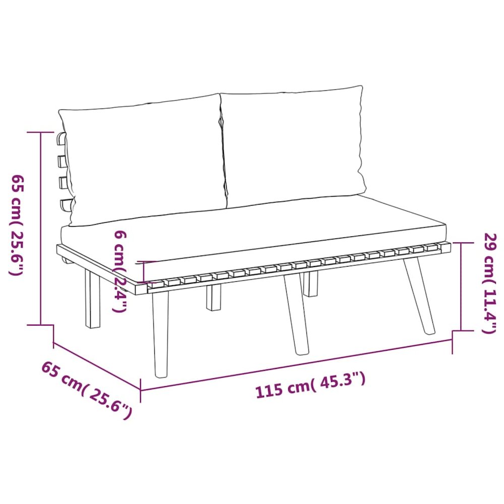 Garden Lounge Set Dark grey, white. Picture 11