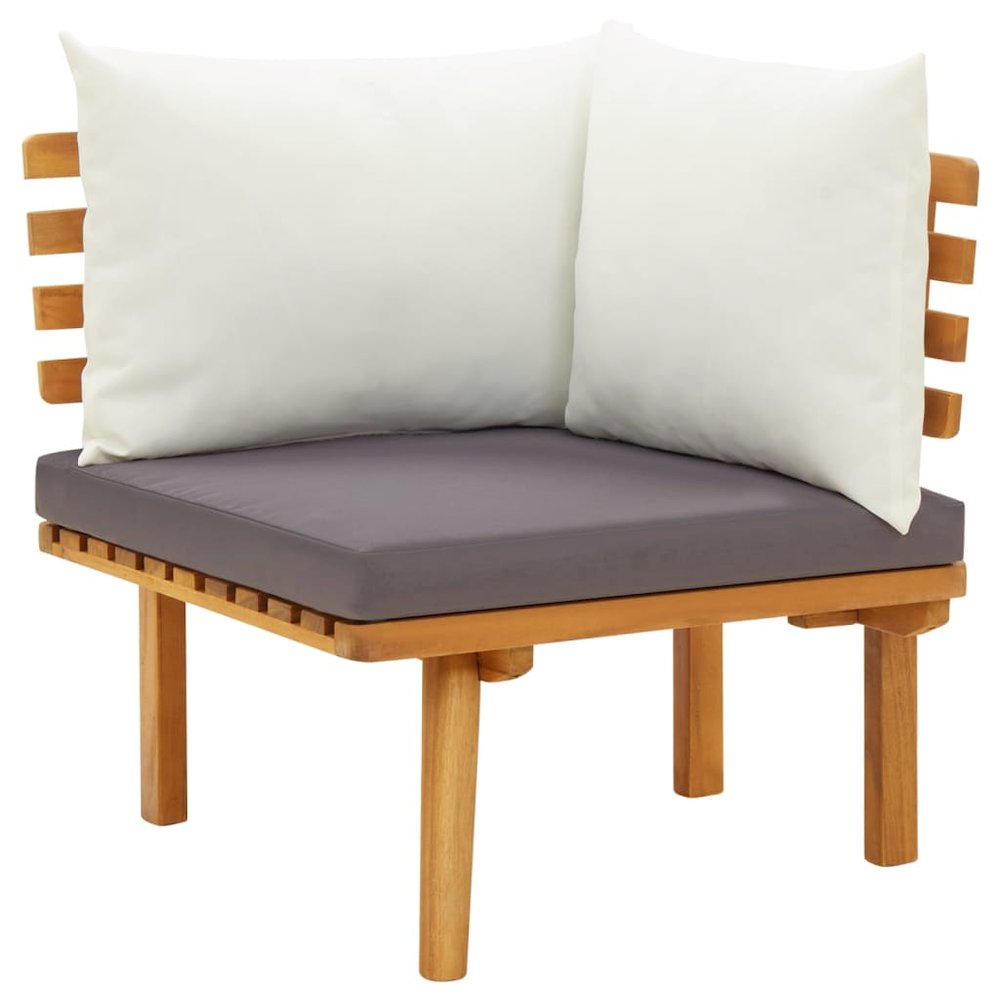 Garden Lounge Set Dark grey, white. Picture 6