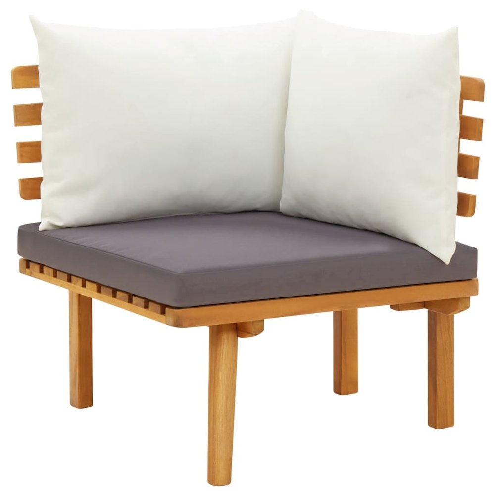 Garden Lounge Set Dark Grey, White. Picture 6