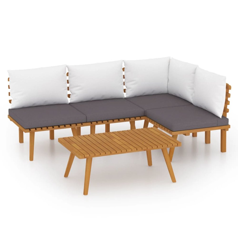 Garden Lounge Set Dark grey and white. Picture 2
