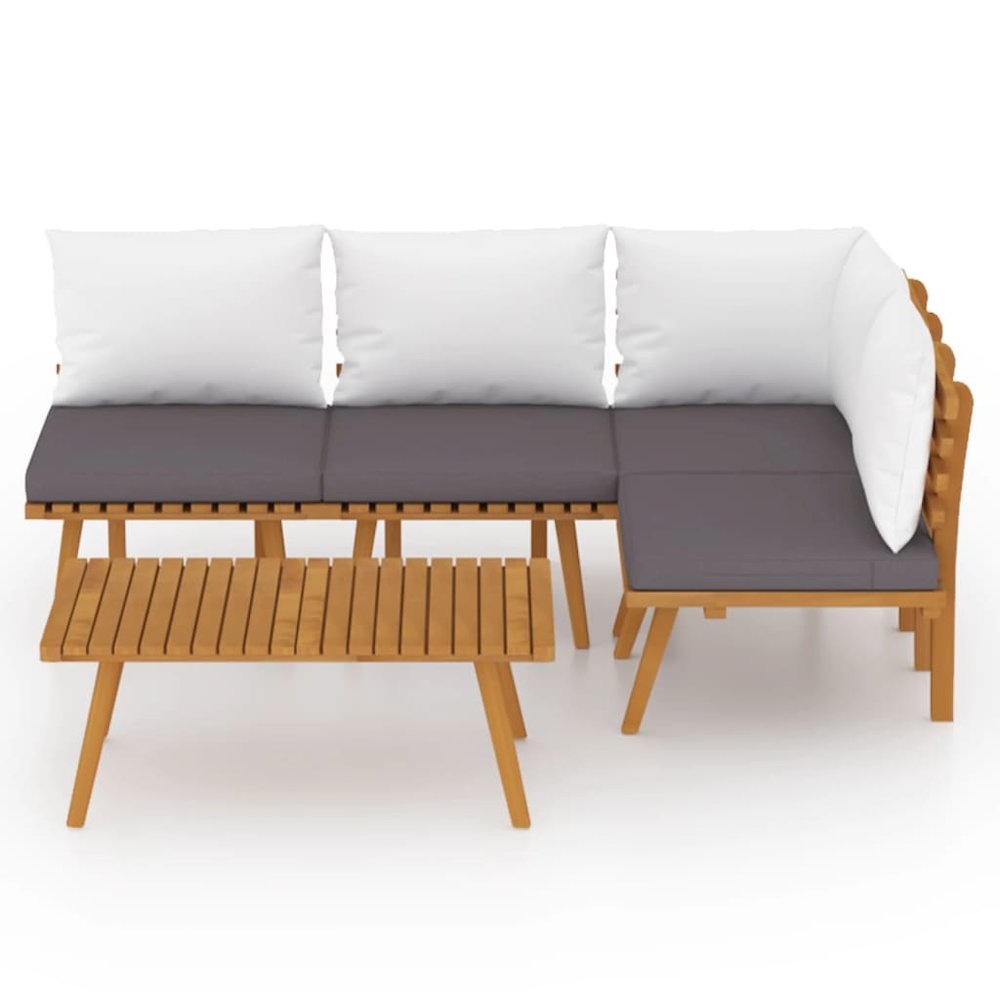 Garden Lounge Set Dark grey and white. Picture 3