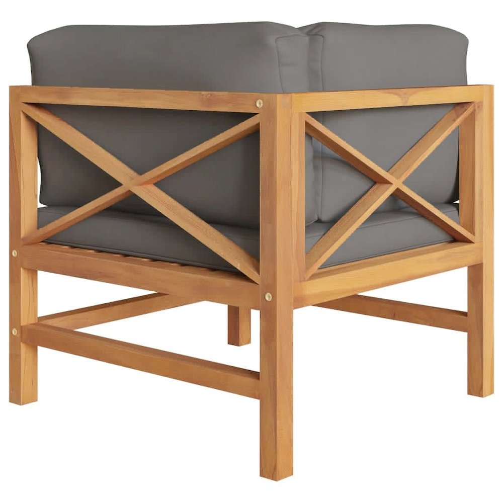 2-seater Garden Sofa Teak Teak wood Medium Durable. Picture 4