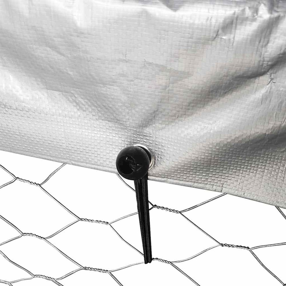 Dog Kennel Silver Galvanized steel, 100% polyethylene Large. Picture 11