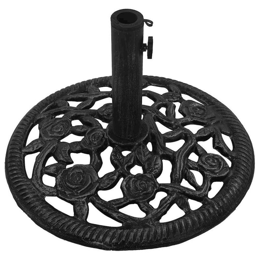 Umbrella Base Black Cast Iron Large Durable Umbrella Base. Picture 6