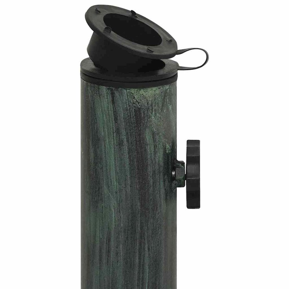 Umbrella Base Green Cast Iron 17.3 in Diameter Floral Inlays. Picture 7